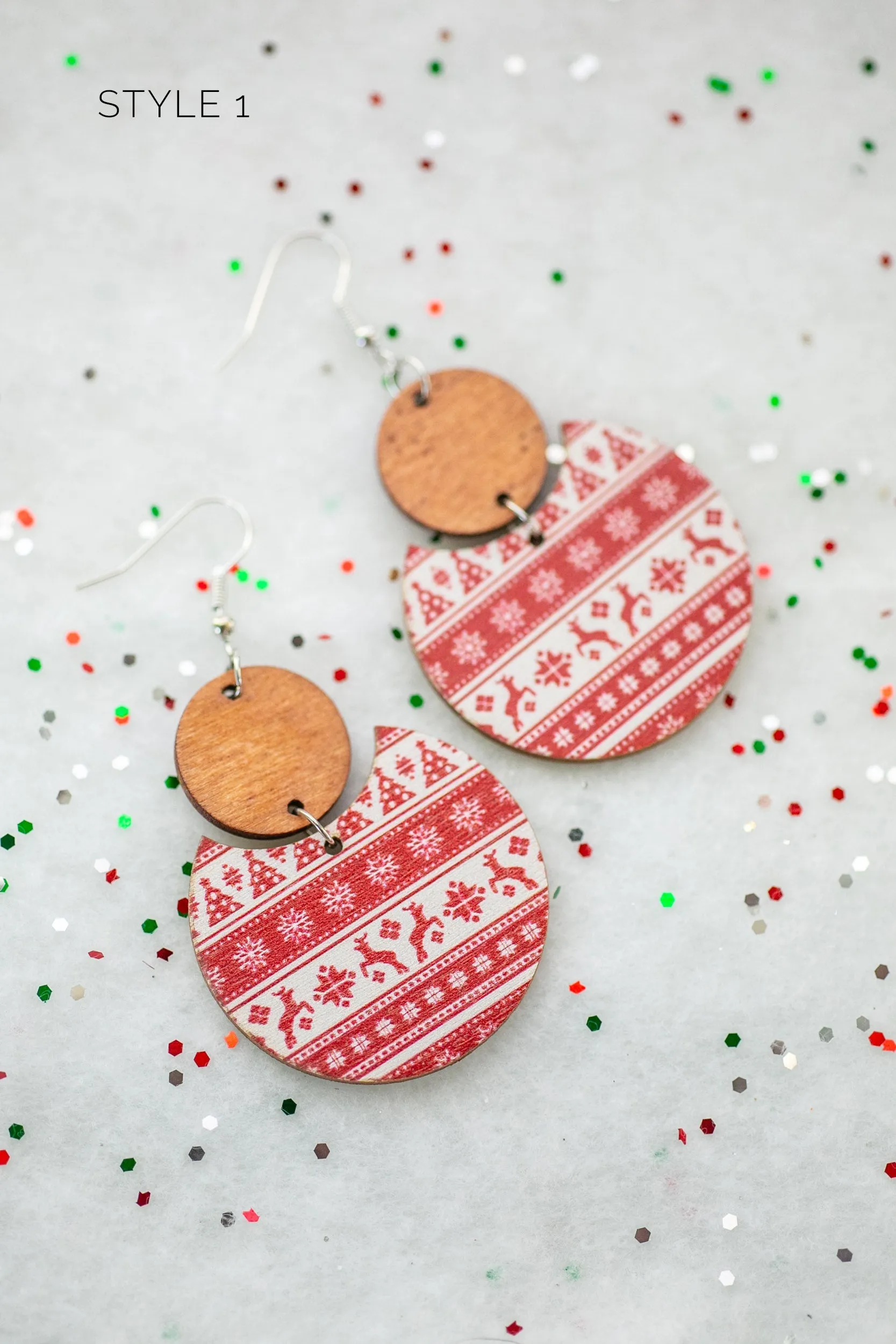Wooden Winter Earrings sold by Roxie’s Picks product image thumbnail 2