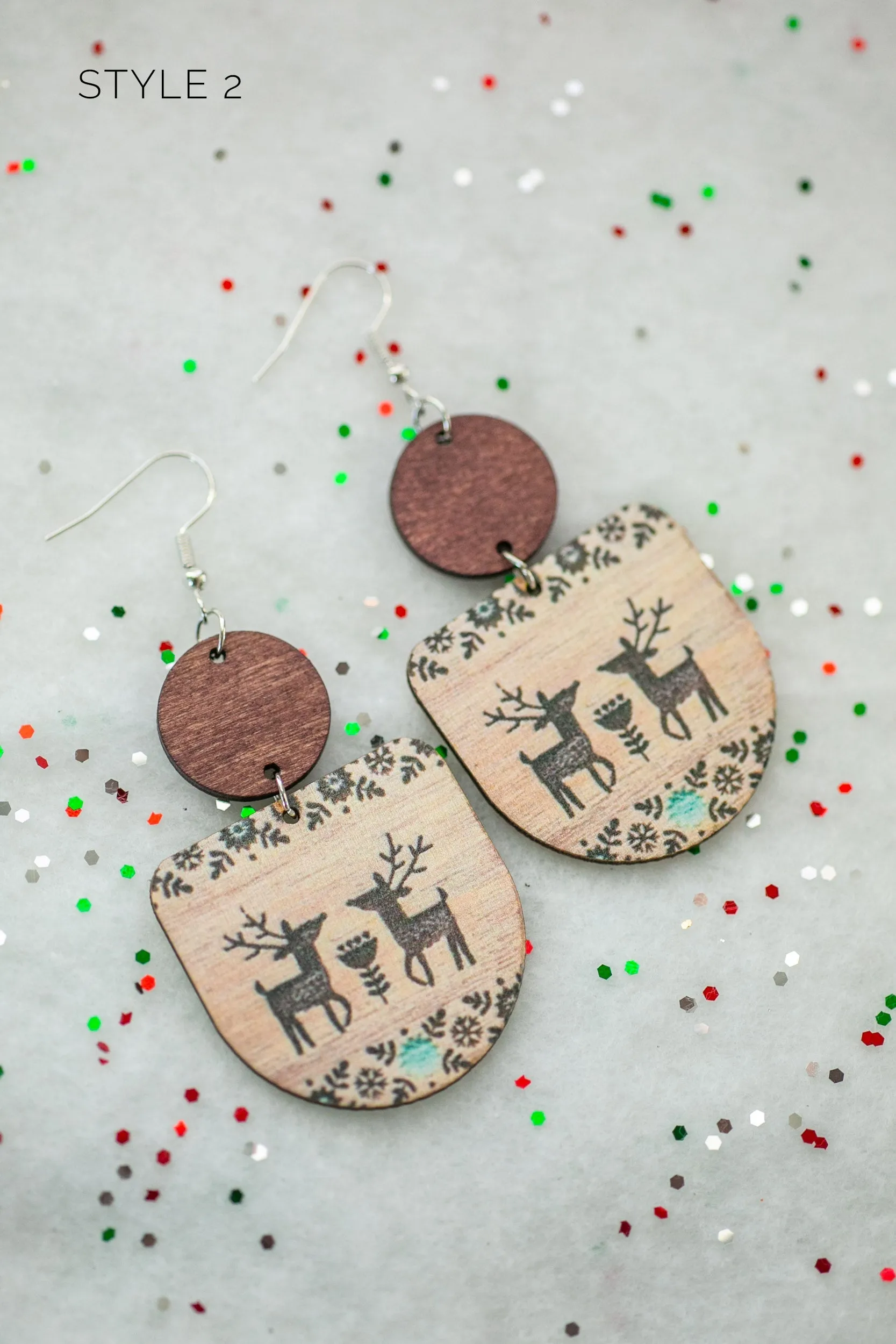 Wooden Winter Earrings sold by Roxie’s Picks product image thumbnail 3