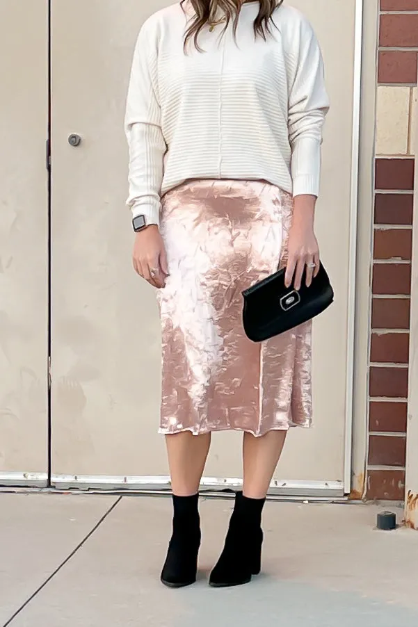 Satin Crinkle Slip Skirt | 4 Colors | All Sales Final sold by Roxie’s Picks product image thumbnail 5