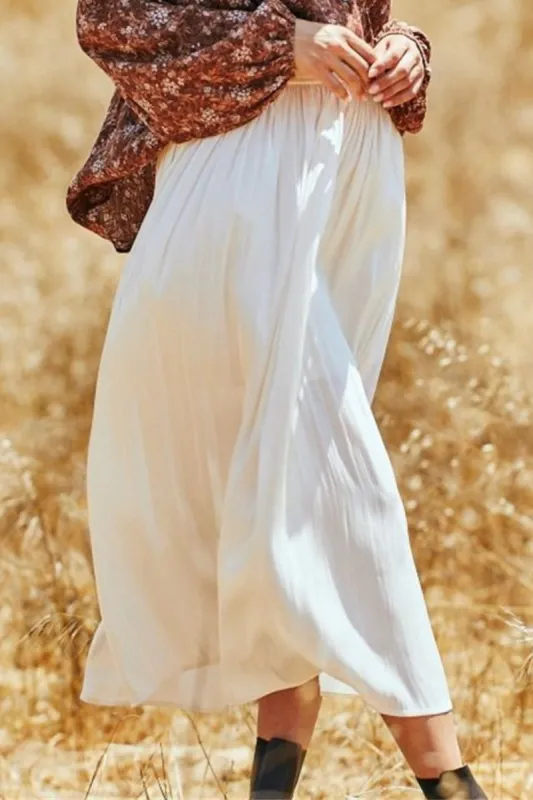 Satin High Waist Midi Skirt | 4 Colors | All Sales Final sold by Roxie’s Picks