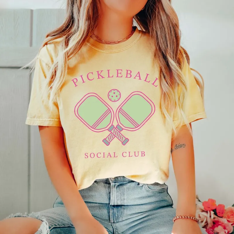 Pickleball Social Club Comfort Color Tee sold by Roxie’s Picks