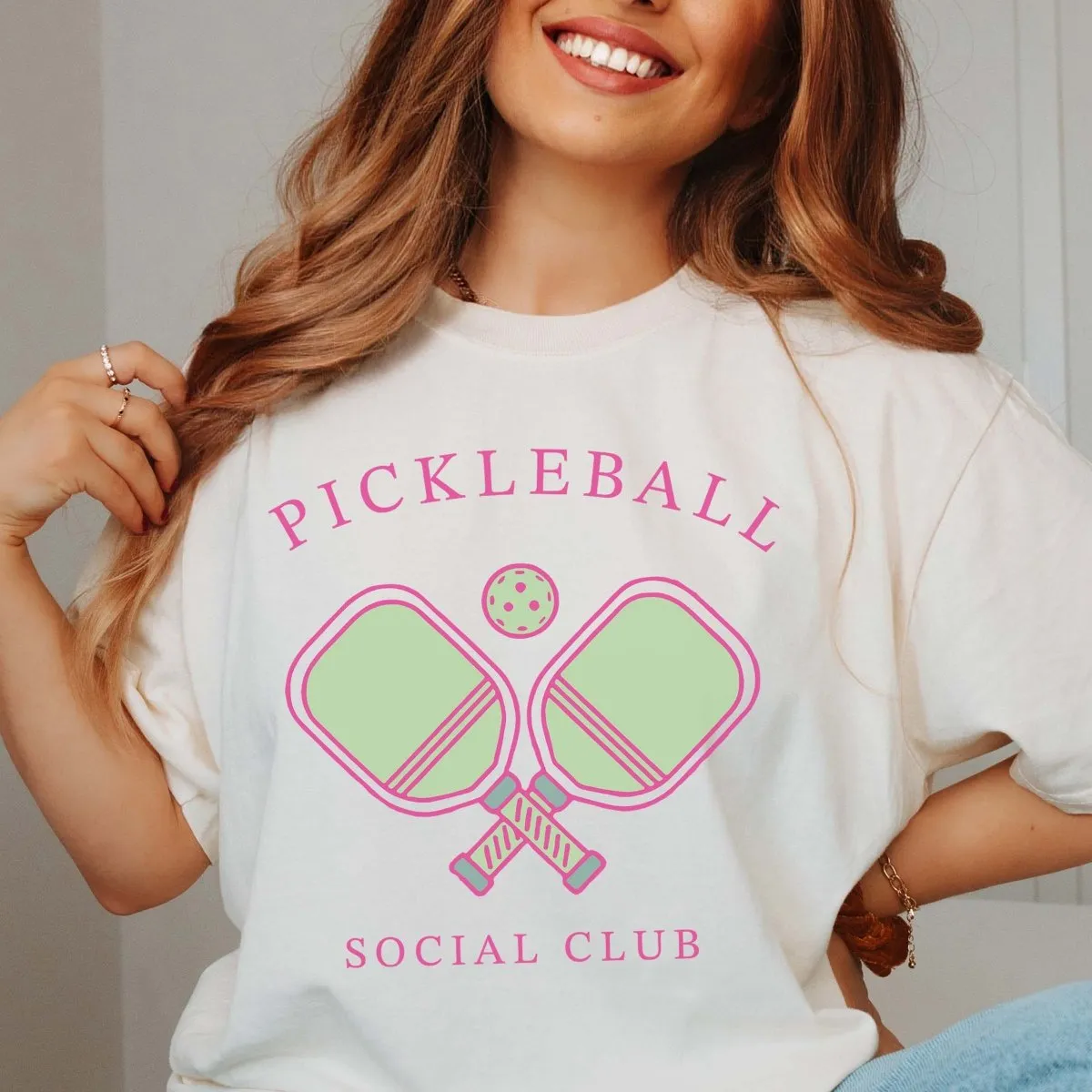 Pickleball Social Club Comfort Color Tee sold by Roxie’s Picks product image thumbnail 4