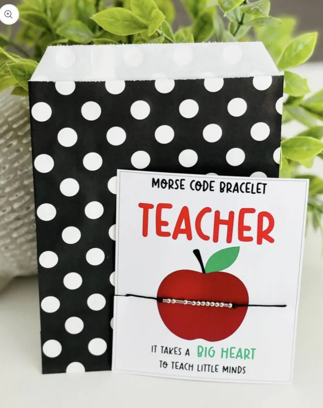 Teacher Appreciation MORSE Code Bracelet Gift sold by Roxie’s Picks