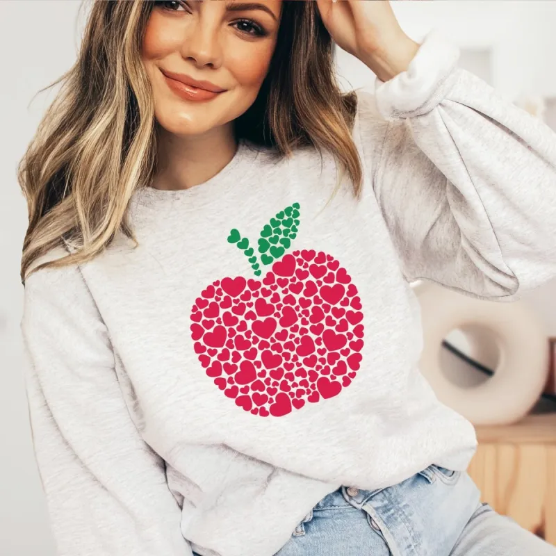 Apple of Hearts Crewneck Sweatshirt sold by Roxie’s Picks