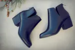 V-Cut Stacked Heel Bootie sold by Roxie’s Picks