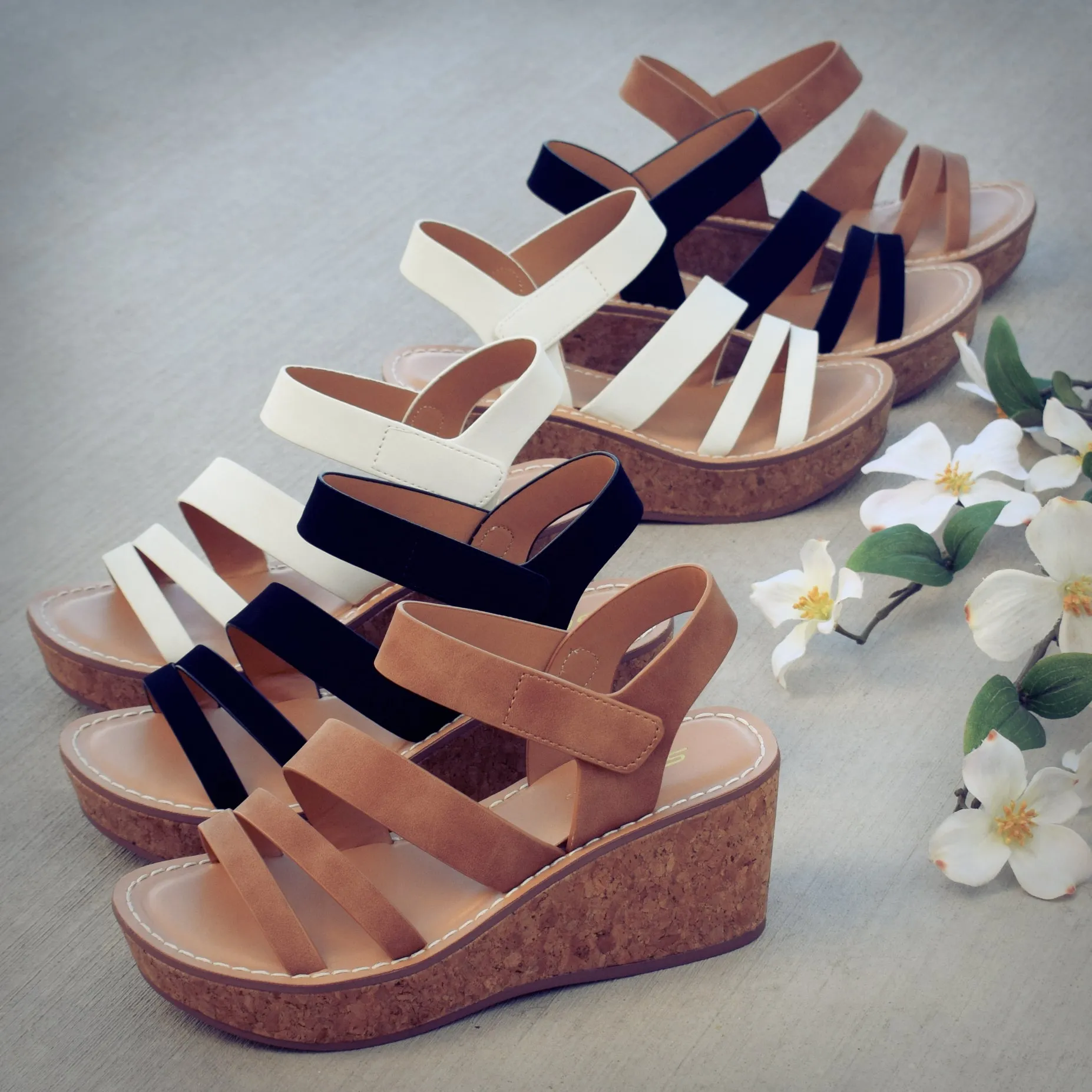 Triple Strap Wedge Sandal sold by Roxie’s Picks