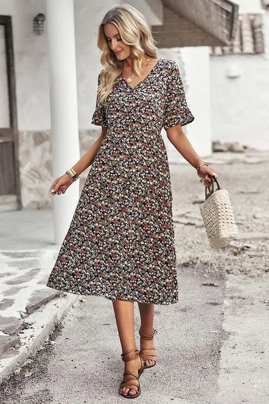 Ditsy Delight Midi Dress sold by Roxie’s Picks product image thumbnail 2