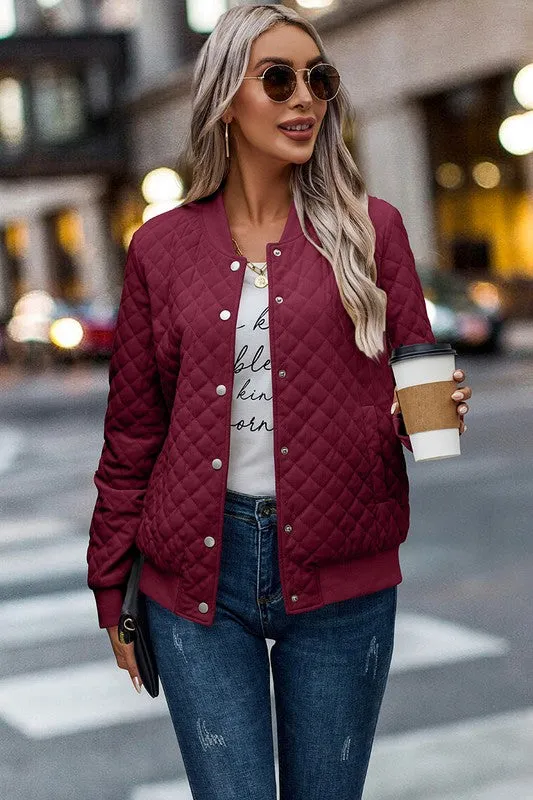 Quilted Bomber Jacket sold by Roxie’s Picks product image thumbnail 3