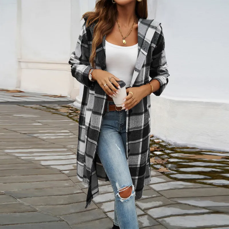 Cool Plaid Trails Hooded Shirt Jacket sold by Roxie’s Picks