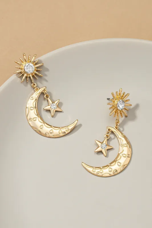 Etched Casting Crescent and Star Earrings sold by Roxie’s Picks