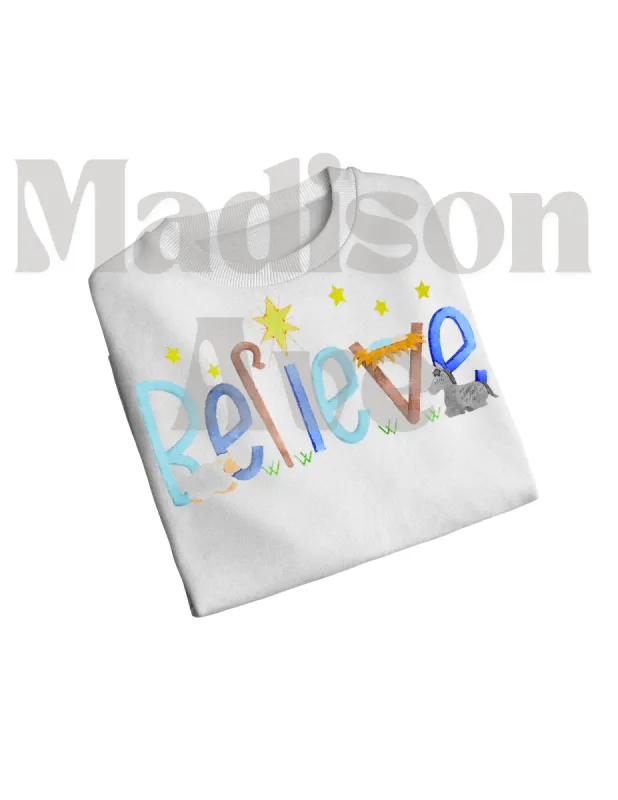 Belive Manger Scene Sweatshirt made by Roxie’s Picks