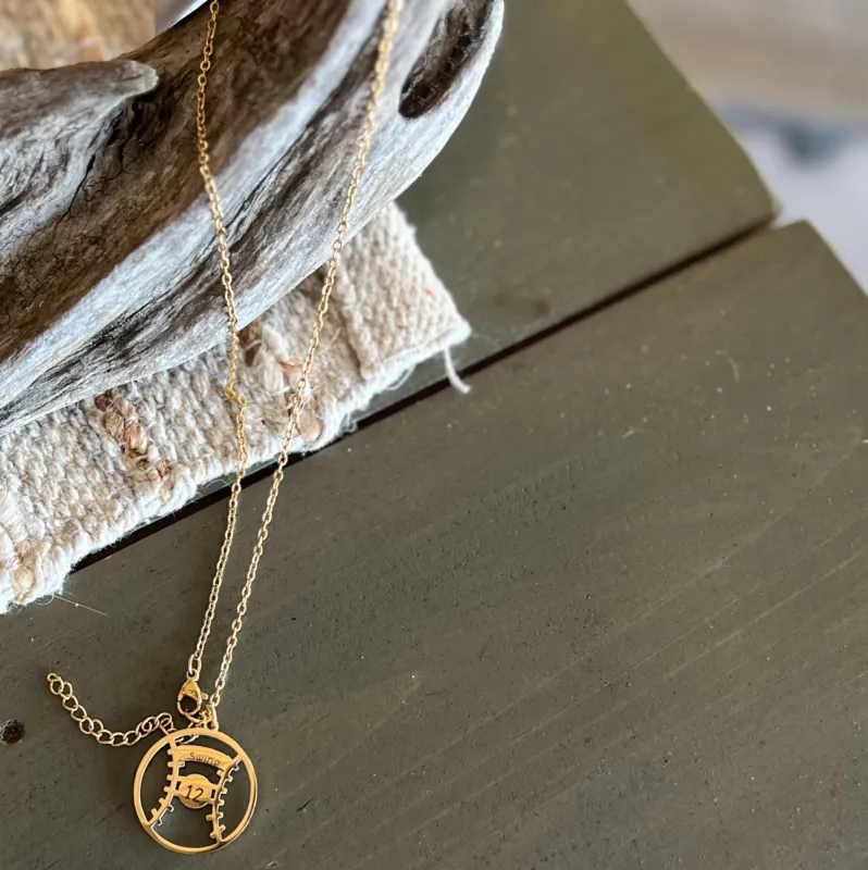 Personalized Laser Engraved Baseball/ Softball Necklace made by Roxie’s Picks