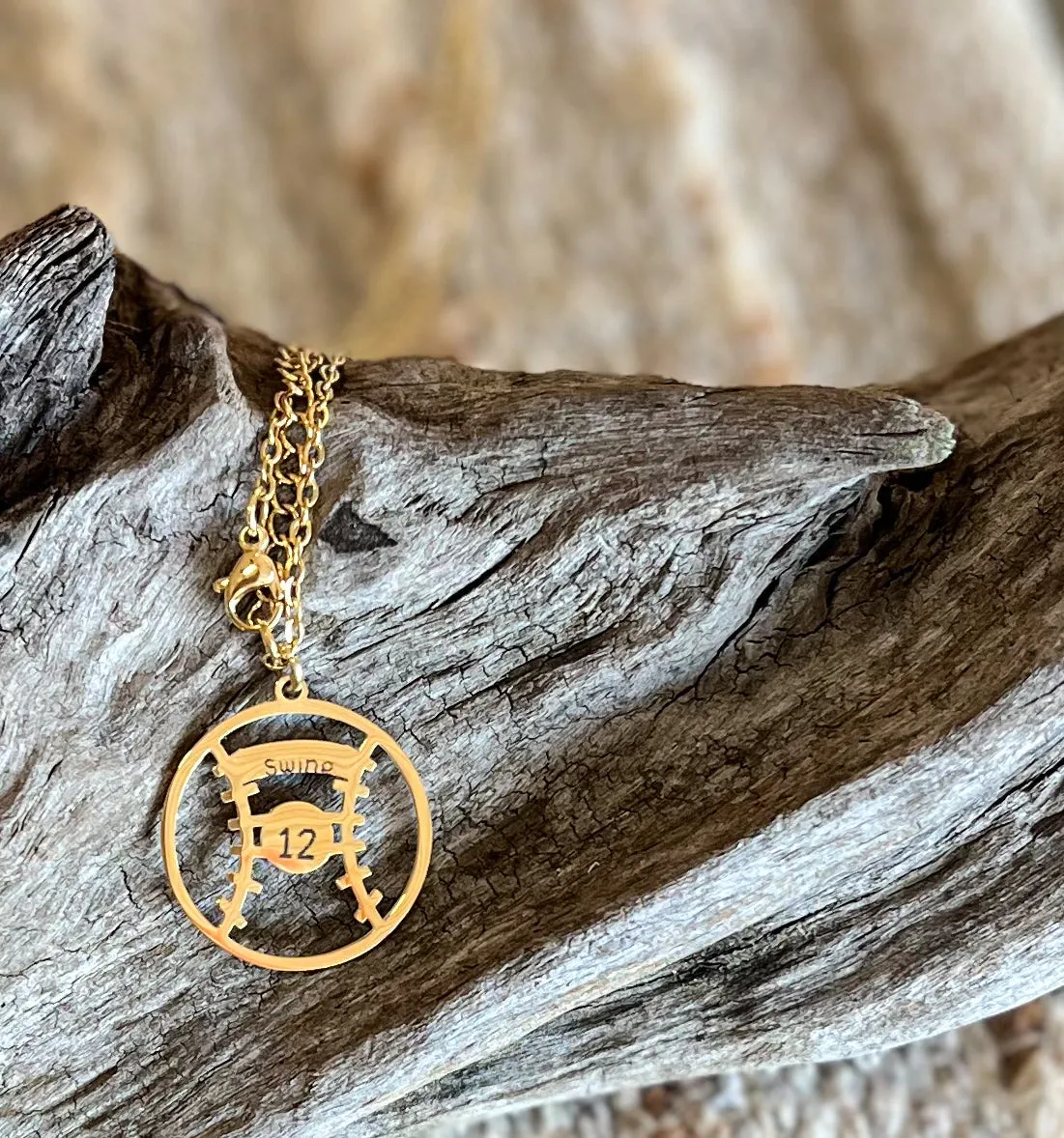 Personalized Laser Engraved Baseball/ Softball Necklace sold by Roxie’s Picks product image thumbnail 3