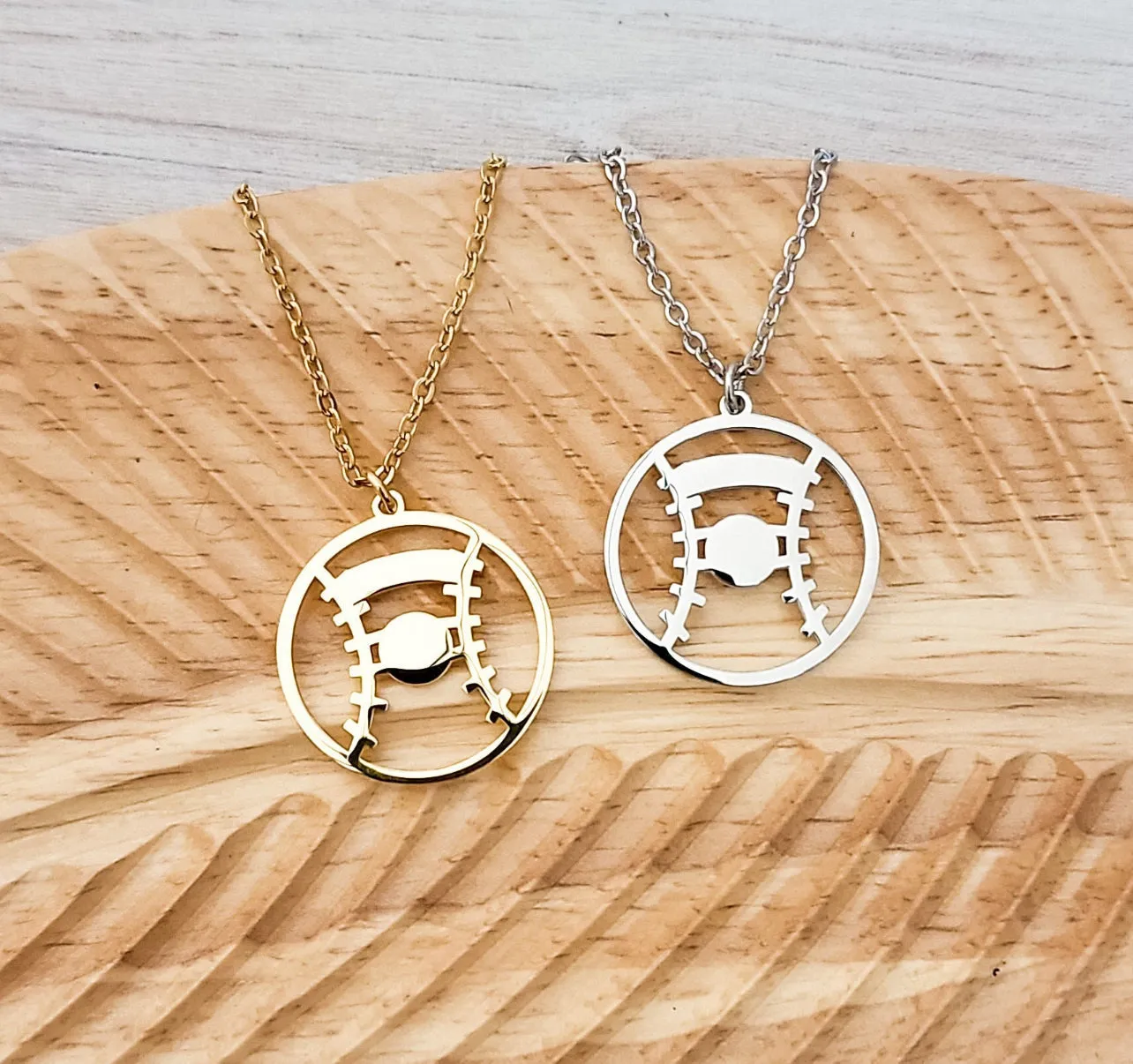 Personalized Laser Engraved Baseball/ Softball Necklace sold by Roxie’s Picks product image thumbnail 5