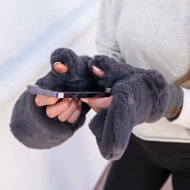 CC Faux Fur Touchscreen Accessible Mittens sold by Roxie’s Picks