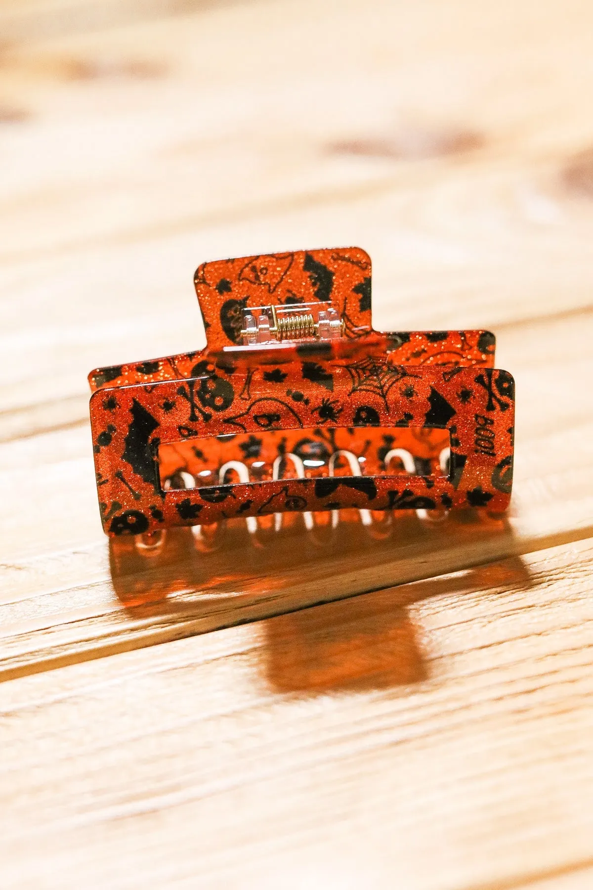 Orange Glitter Halloween Hair Claw sold by Roxie’s Picks product image thumbnail 2