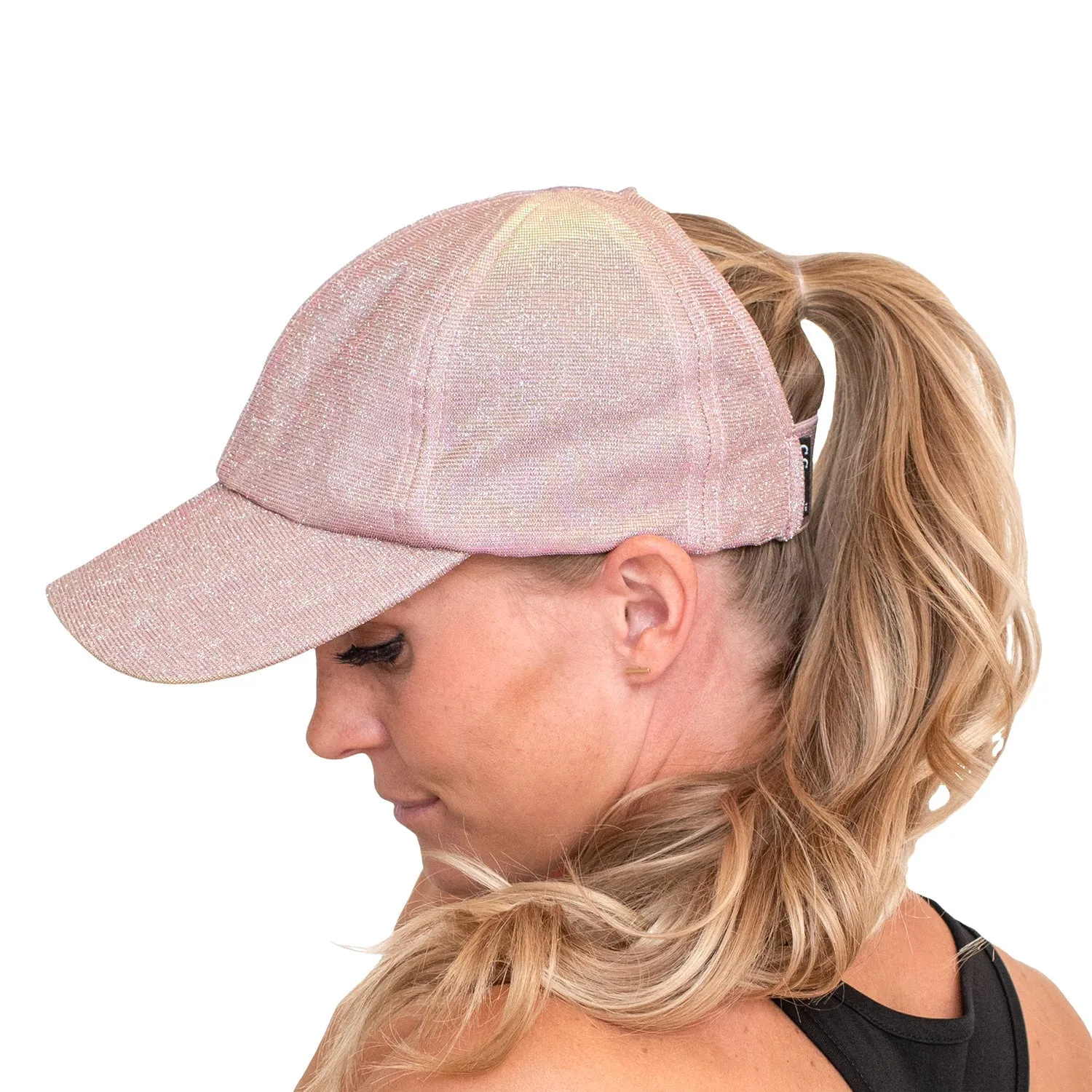 CC Metallic Women Hats Extremely Comfy Fit Ponytail Cap sold by Roxie’s Picks product image thumbnail 4