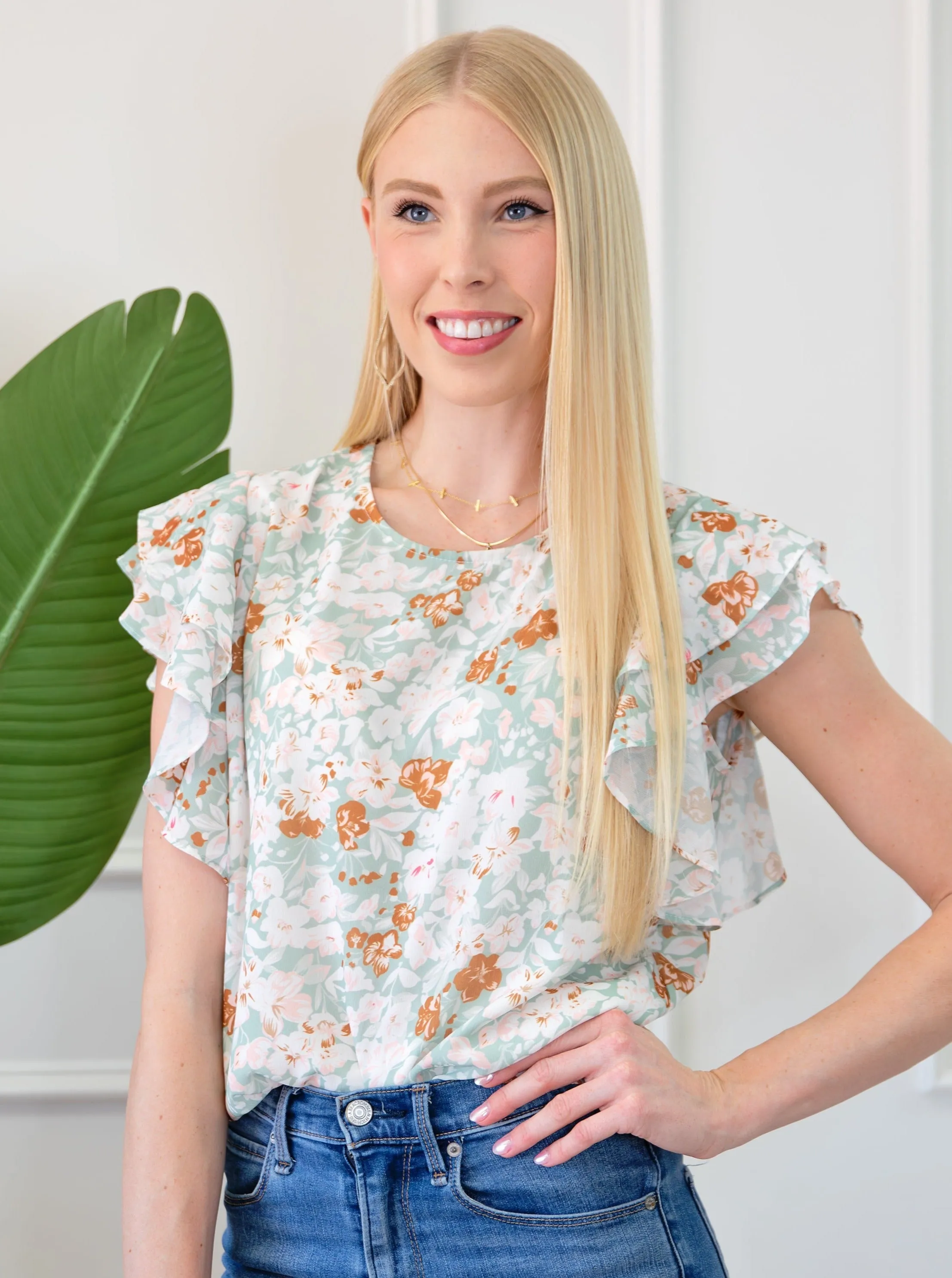 Double Ruffle Short Sleeve Top sold by Roxie’s Picks product image thumbnail 2
