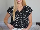 Polka Dot and Lace Top sold by Roxie’s Picks