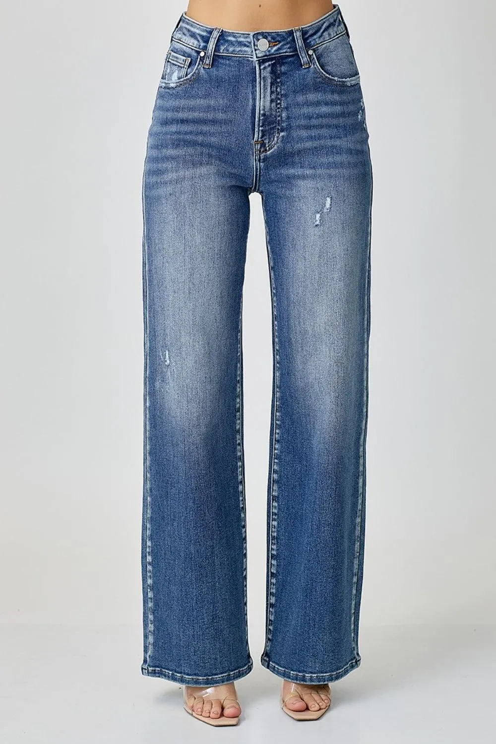 Full Size High Waist Wide Leg Jeans sold by Roxie’s Picks product image thumbnail 3