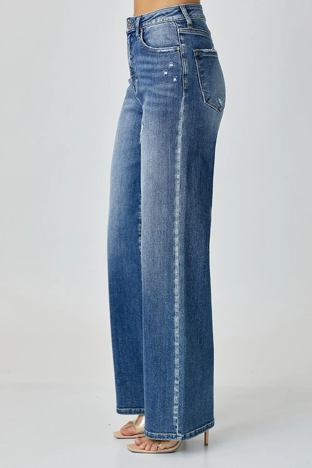 Full Size High Waist Wide Leg Jeans sold by Roxie’s Picks product image thumbnail 4