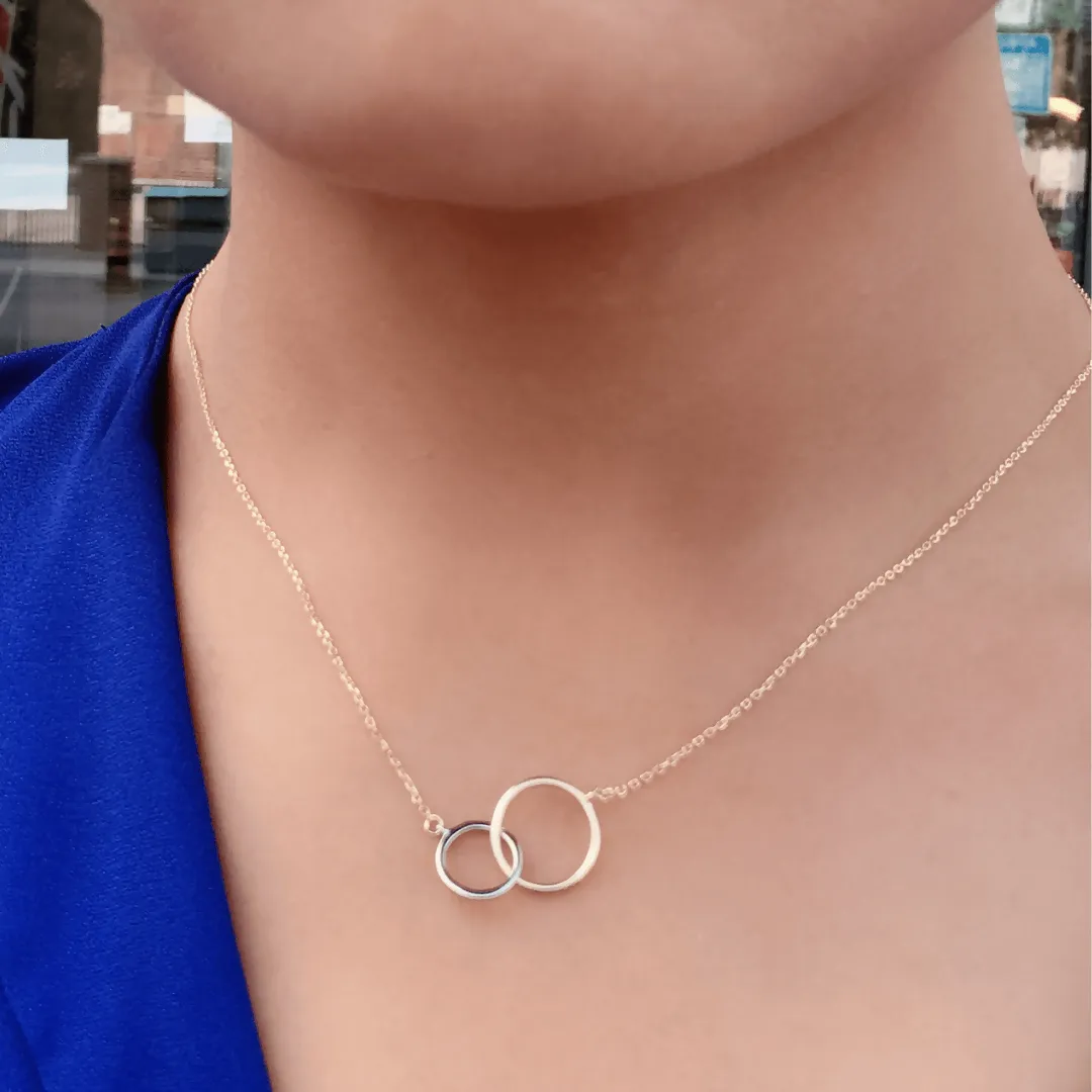 Soleil Gold Silver Circles Pendant Necklace 18K Gold Vermeil sold by Roxie’s Picks product image thumbnail 2