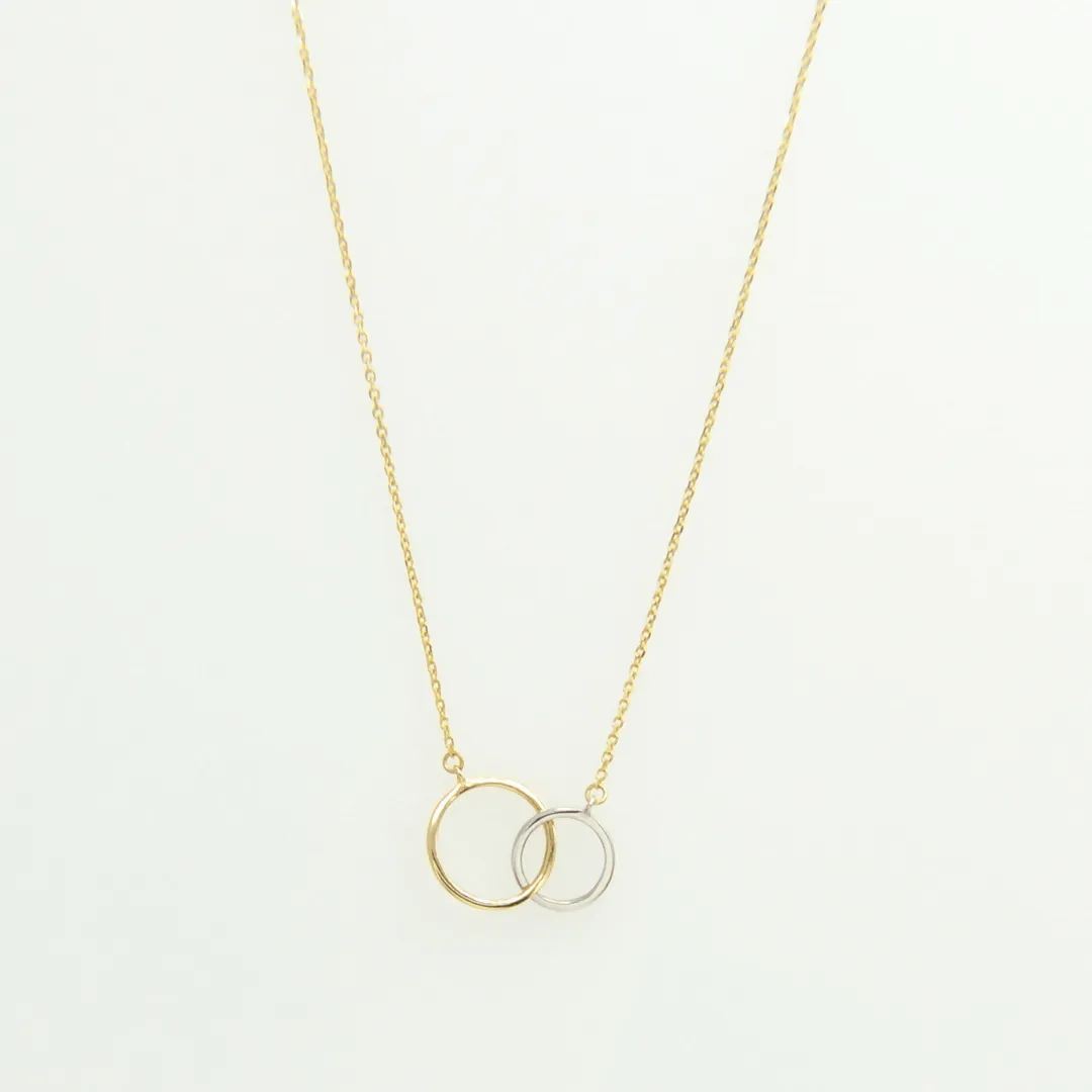 Soleil Gold Silver Circles Pendant Necklace 18K Gold Vermeil sold by Roxie’s Picks product image thumbnail 3