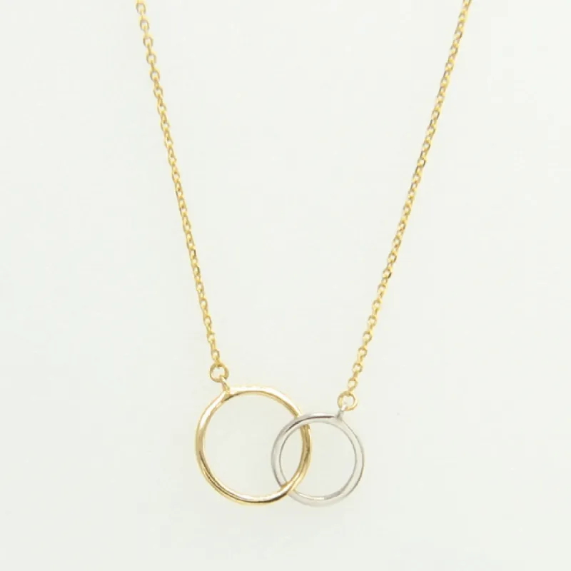 Soleil Gold Silver Circles Pendant Necklace 18K Gold Vermeil sold by Roxie’s Picks