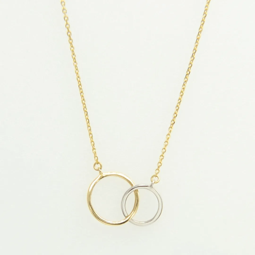 Soleil Gold Silver Circles Pendant Necklace 18K Gold Vermeil sold by Roxie’s Picks