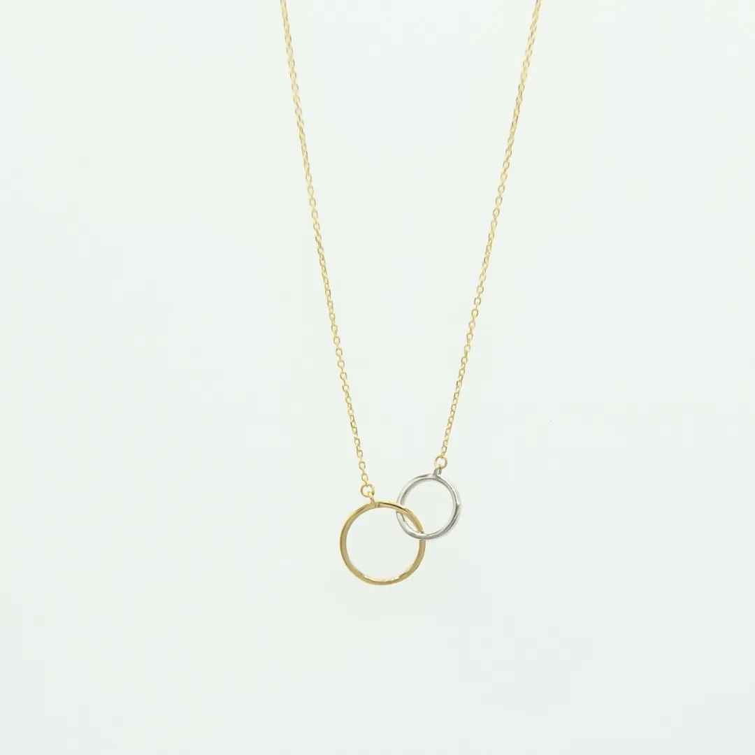 Soleil Gold Silver Circles Pendant Necklace 18K Gold Vermeil sold by Roxie’s Picks product image thumbnail 4