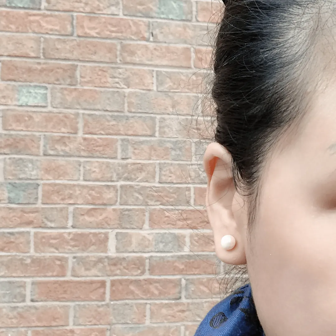 Kiera Stud Earrings Natural Pearl 18K Gold Vermeil sold by Roxie’s Picks product image thumbnail 2