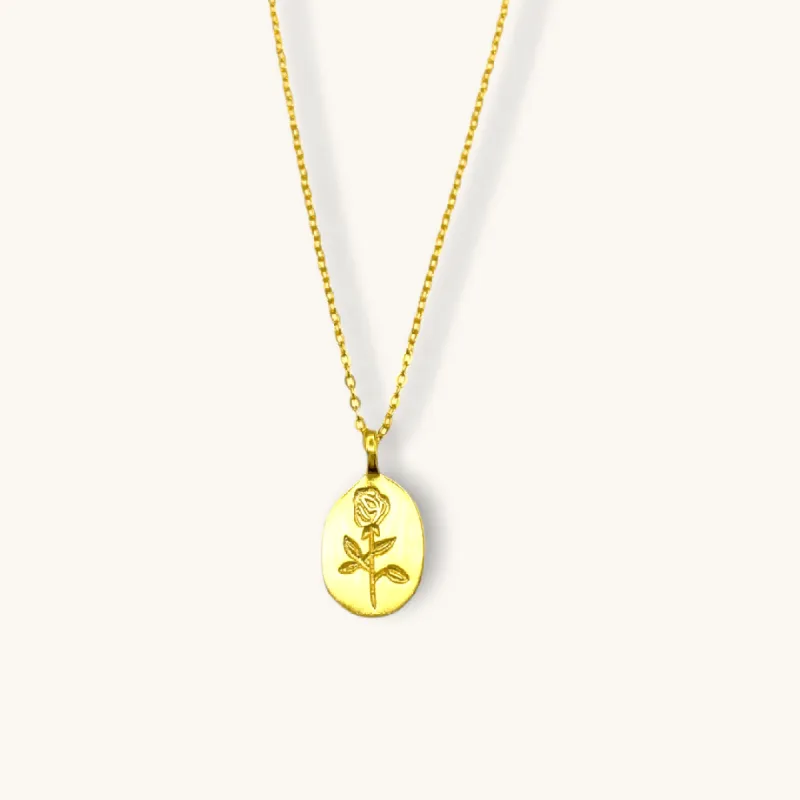 La Rosa Pendant Necklace 18K Gold Vermeil sold by Roxie’s Picks