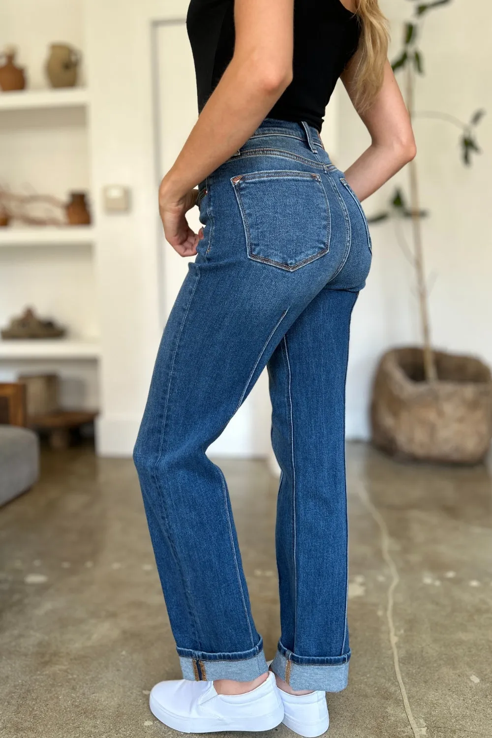 Judy Blue Full Size High Waist Front Seam Detail Straight Jeans sold by Roxie’s Picks product image thumbnail 5