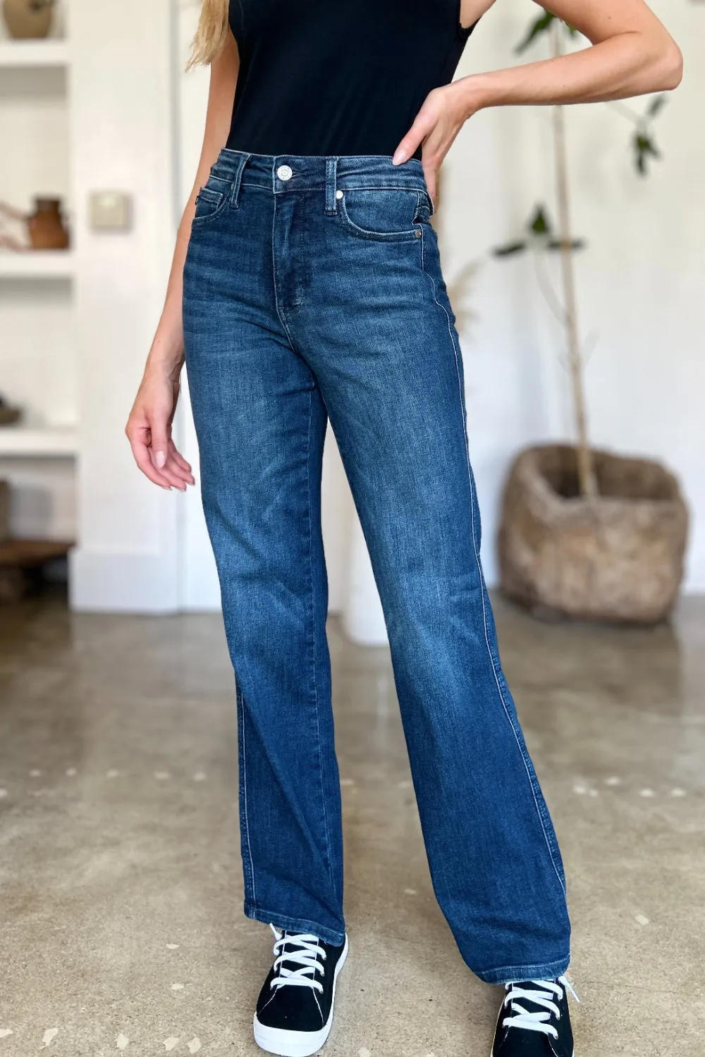 Judy Blue Full Size Tummy Control Straight Jeans sold by Roxie’s Picks