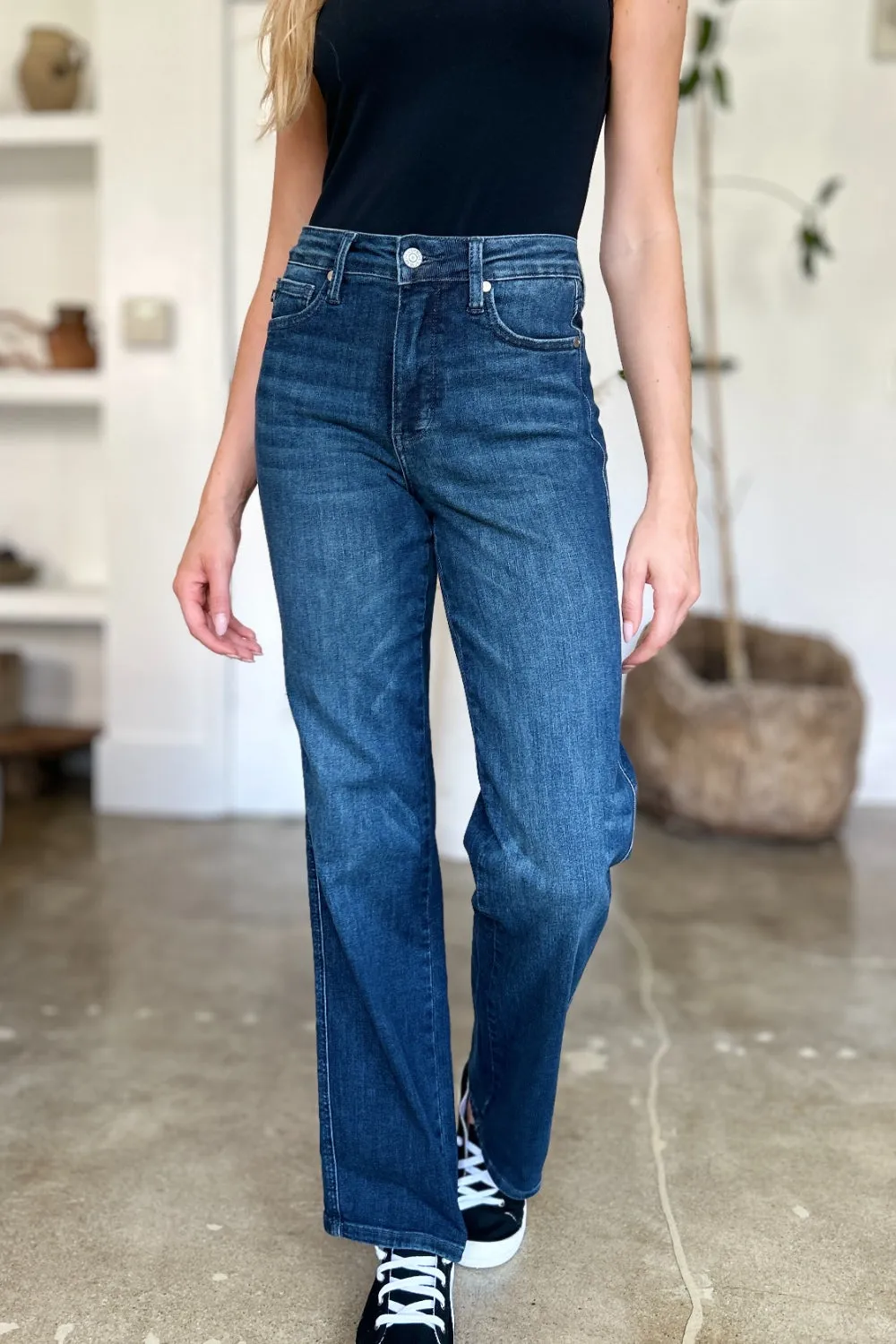 Judy Blue Full Size Tummy Control Straight Jeans sold by Roxie’s Picks product image thumbnail 5