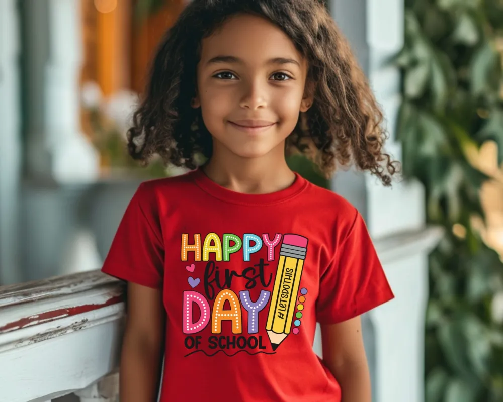 Youth Happy First Day of School Tees sold by Roxie’s Picks