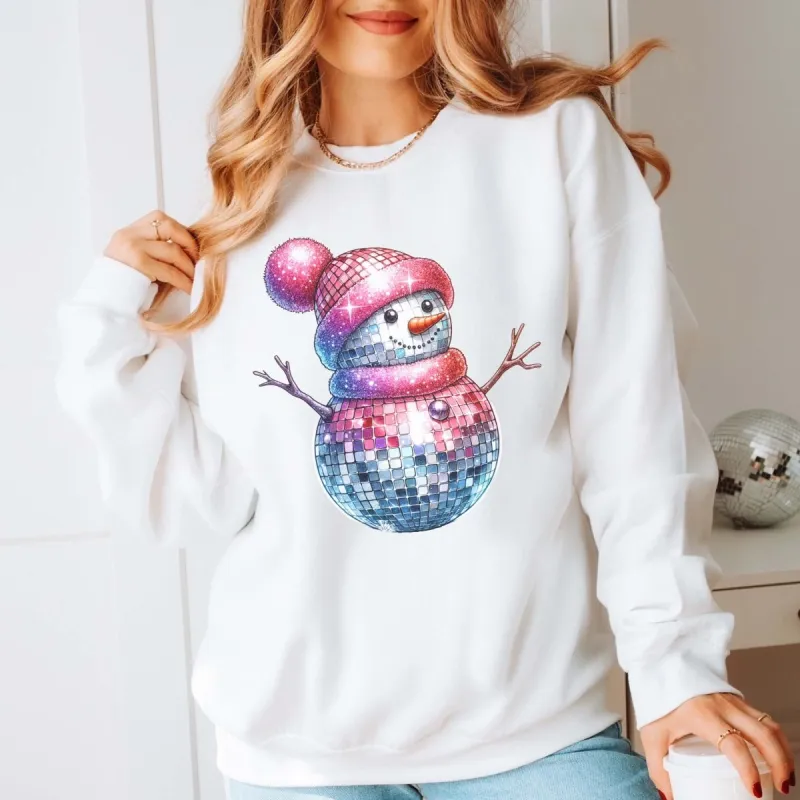Snowman Disco Graphic Sweatshirt sold by Roxie’s Picks