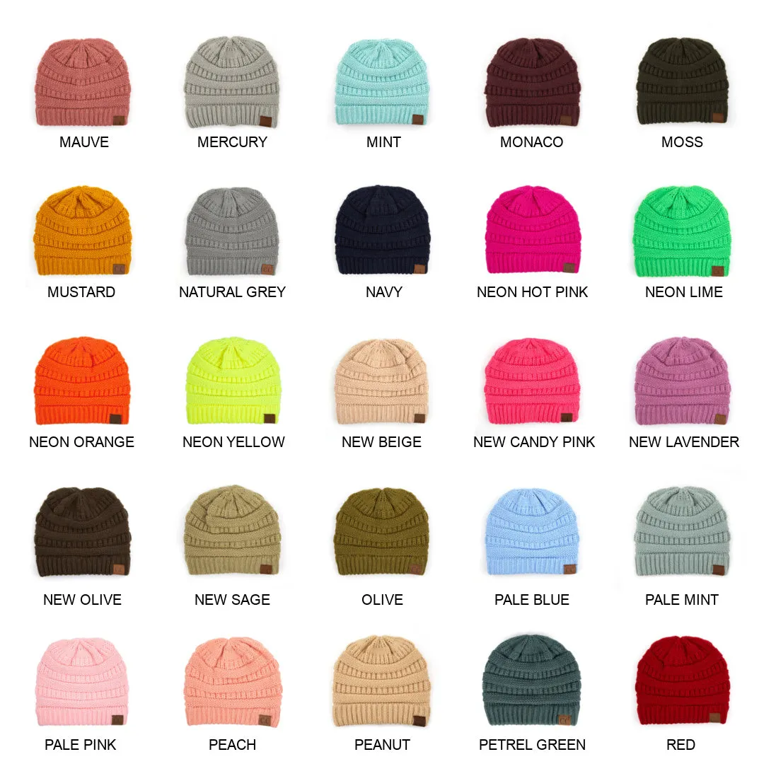 CC Beanie Popular Unisex Cable Knit Men Women Kids Skully Winter Hats by Truly Contagious sold by Roxie’s Picks product image thumbnail 3