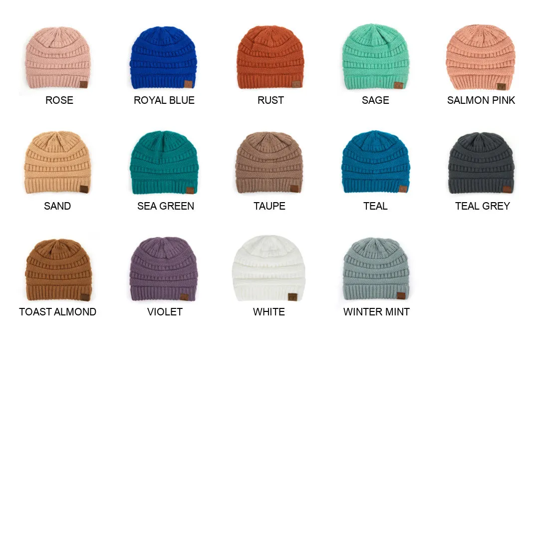 CC Beanie Popular Unisex Cable Knit Men Women Kids Skully Winter Hats by Truly Contagious sold by Roxie’s Picks product image thumbnail 4