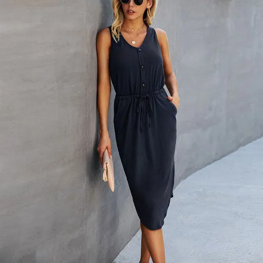 Breezy Charm Pocket Midi Dress sold by Roxie’s Picks