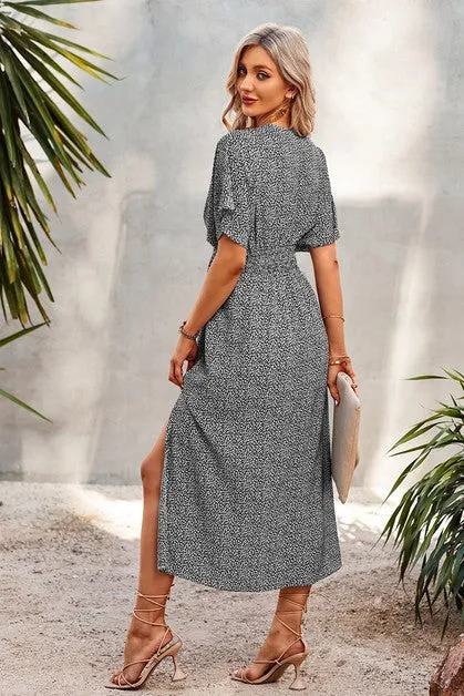 V-Neck Dolman Sleeves Print Maxi Dress sold by Roxie’s Picks product image thumbnail 4