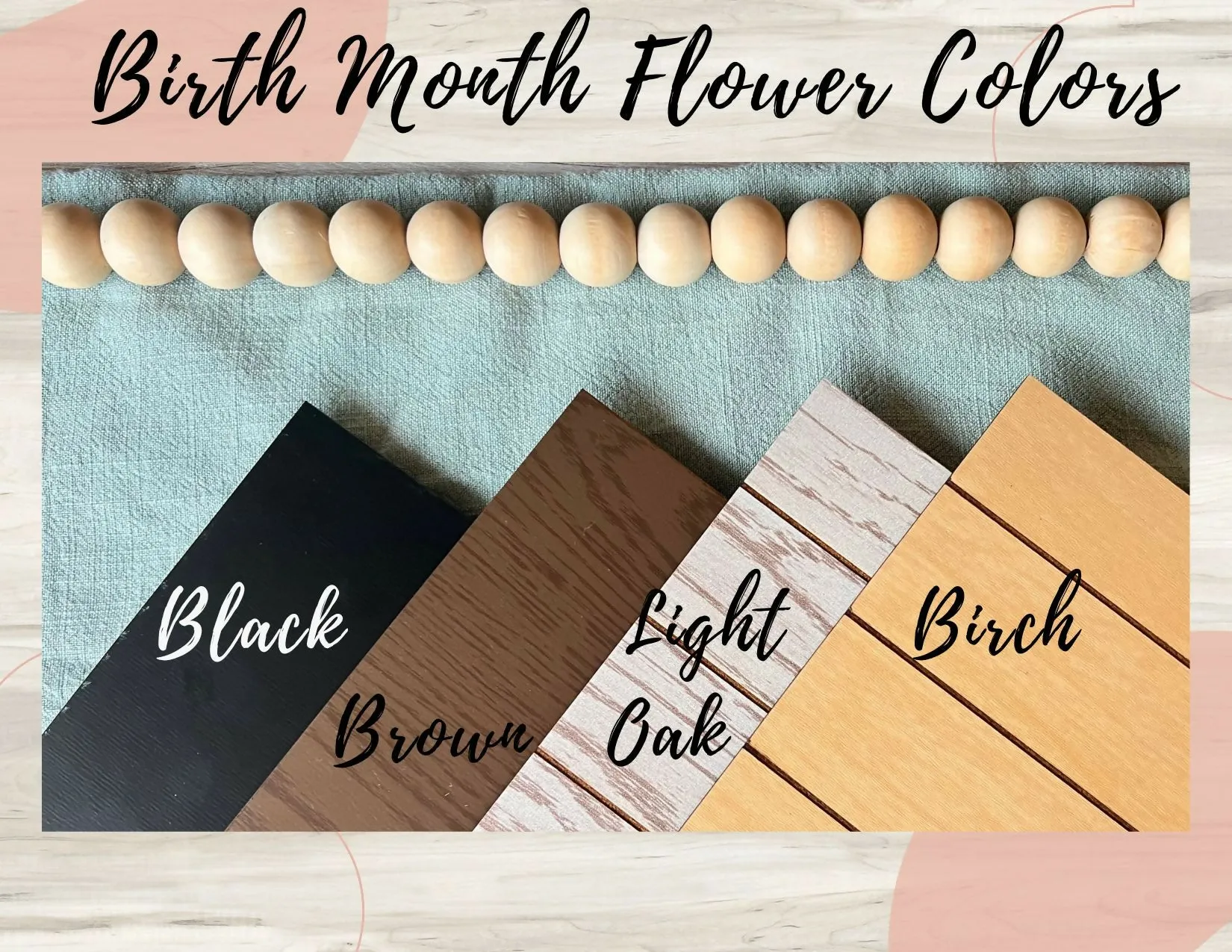 Personalized Mother’s Day Gift - Birth Flower Gift for Mom - Grandmother Gift - Mother's Day Present - Birth Flower Sign sold by Roxie’s Picks product image thumbnail 5