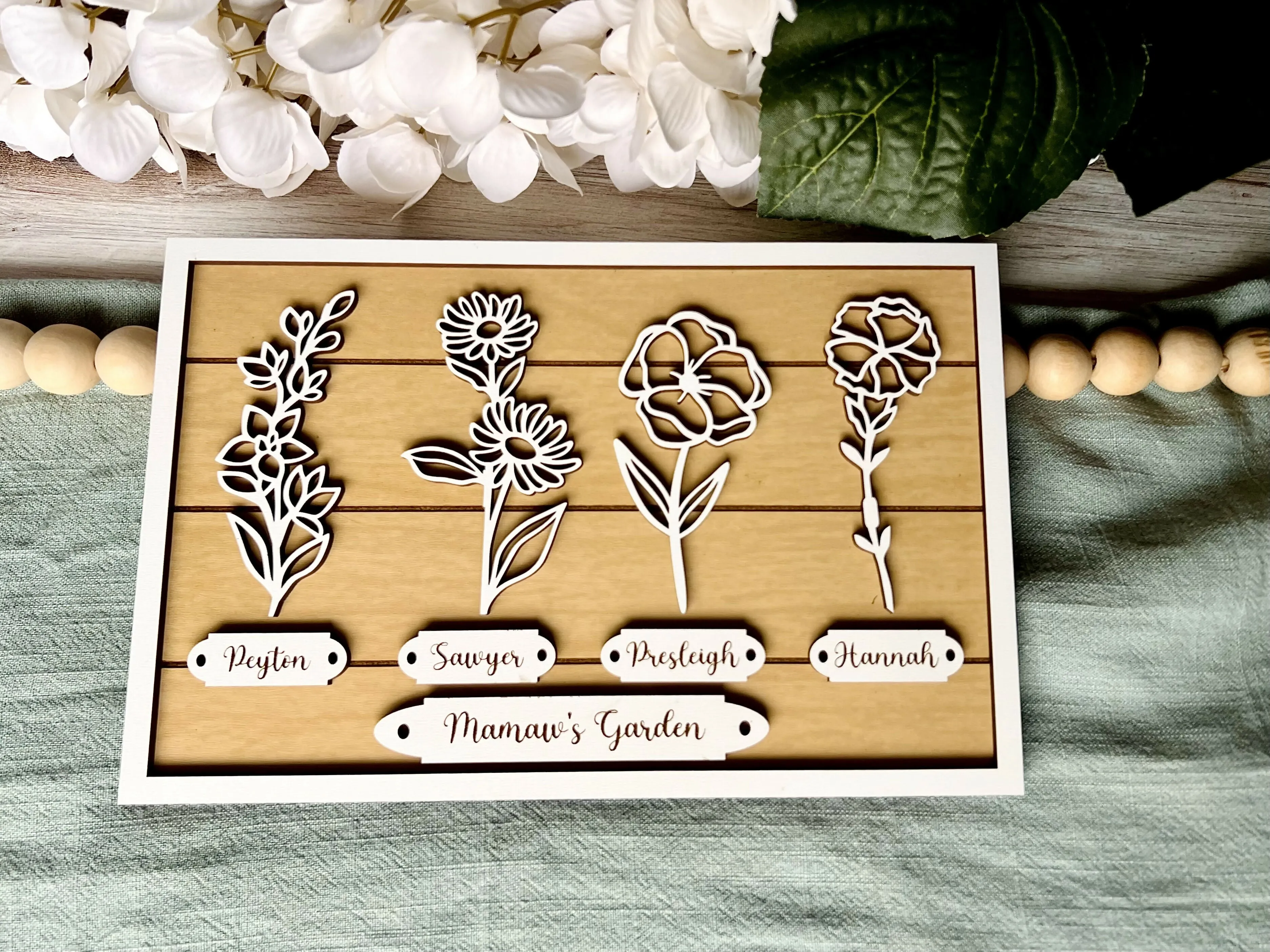 Personalized Mother’s Day Gift - Birth Flower Gift for Mom - Grandmother Gift - Mother's Day Present - Birth Flower Sign sold by Roxie’s Picks product image thumbnail 2