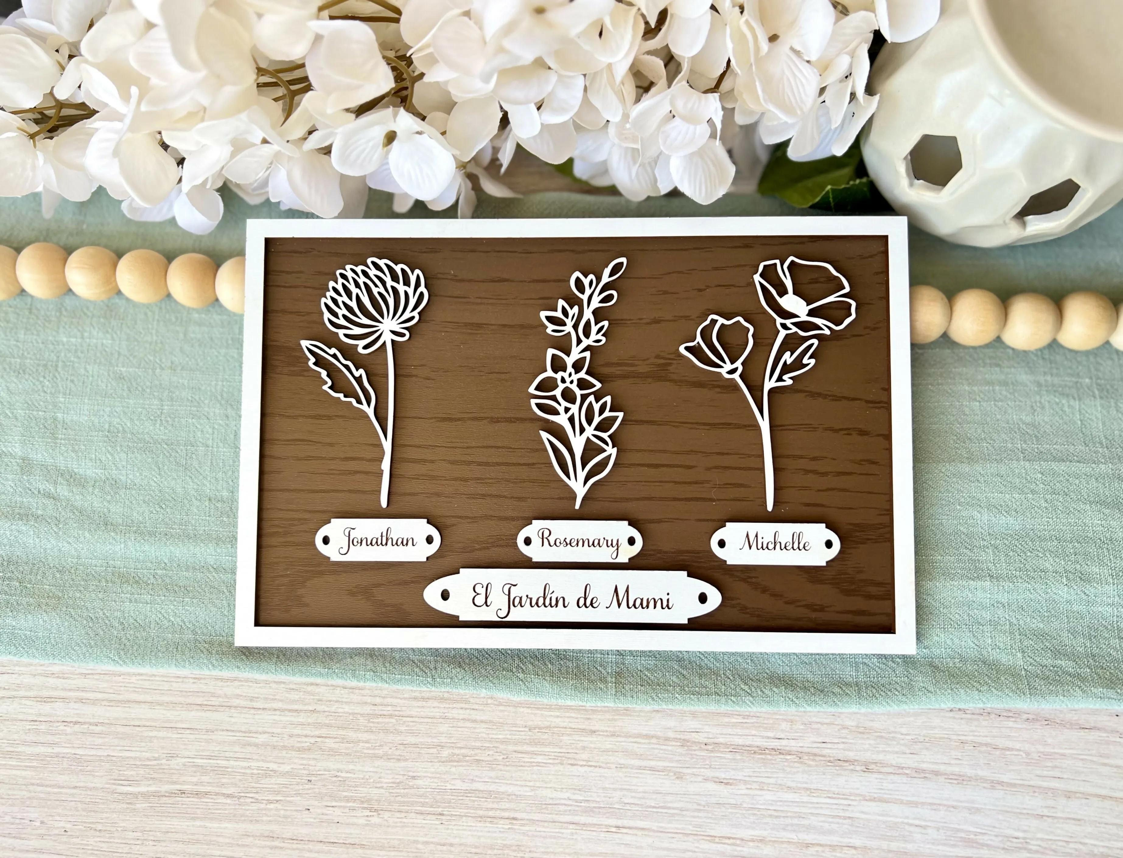 Personalized Mother’s Day Gift - Birth Flower Gift for Mom - Grandmother Gift - Mother's Day Present - Birth Flower Sign sold by Roxie’s Picks product image thumbnail 3
