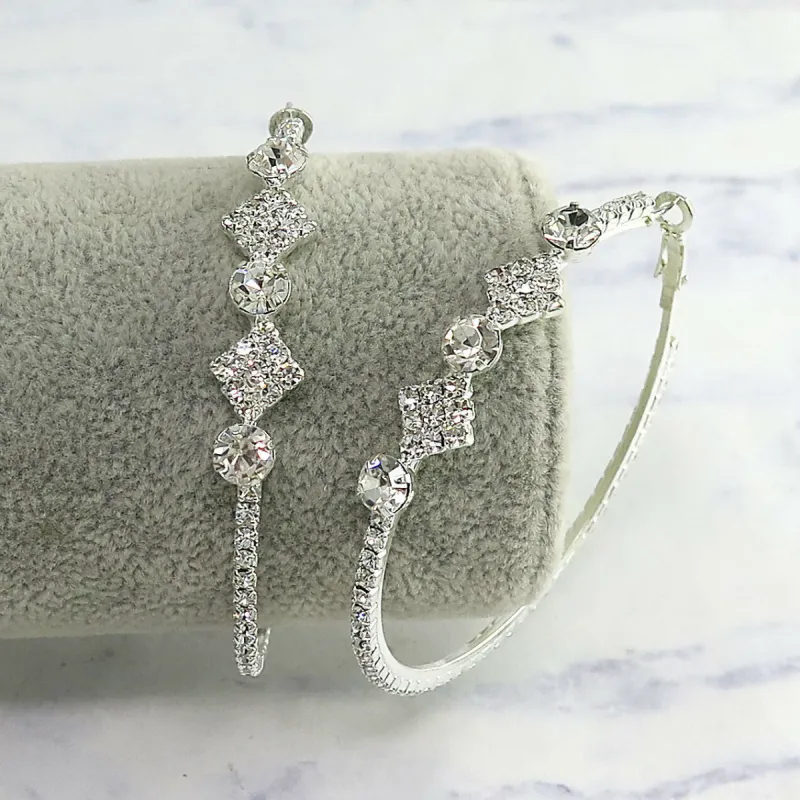 Crystal Encrusted Hoop Earrings sold by Roxie’s Picks