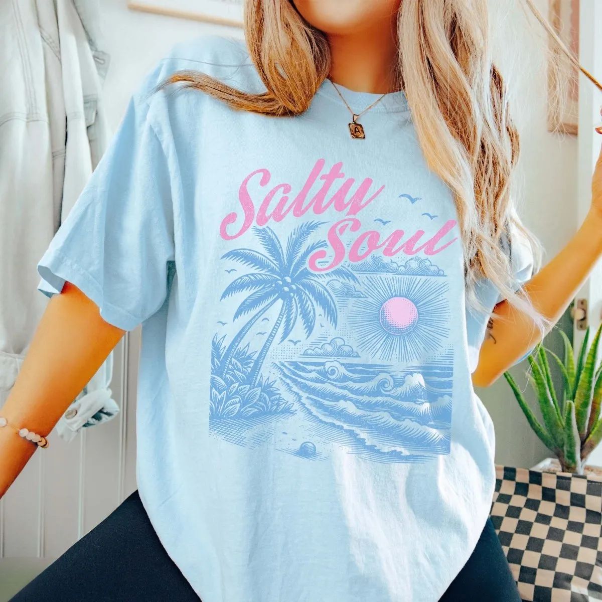 Salty Soul Comfort Color Tee sold by Roxie’s Picks product image thumbnail 3