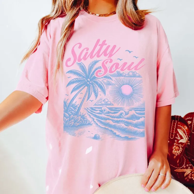 Salty Soul Comfort Color Tee sold by Roxie’s Picks