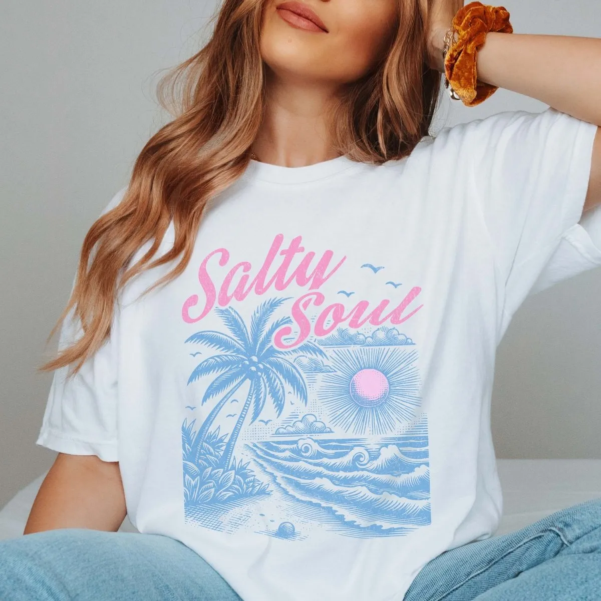 Salty Soul Comfort Color Tee sold by Roxie’s Picks product image thumbnail 5