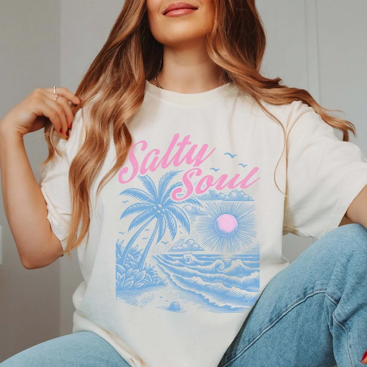 Salty Soul Comfort Color Tee sold by Roxie’s Picks product image thumbnail 2