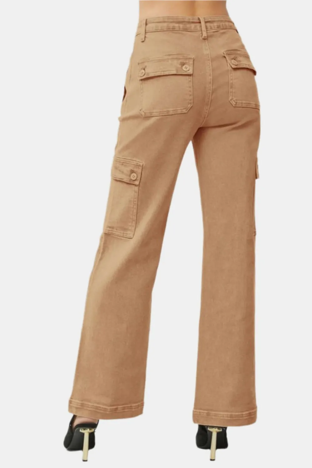 RISEN Full Size High Rise Wide Leg Cargo Jeans sold by Roxie’s Picks product image thumbnail 2